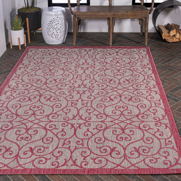 Madrid Vintage Filigree Textured Weave Indoor/outdoor Area Rug